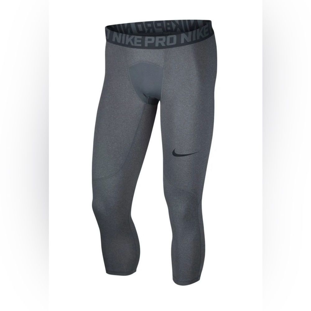 Nike Pro Men's 3/4 Length Training Tights 838055-091 Carbon Heather